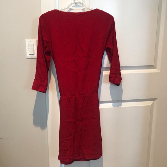 Promod Red 3/4 sleeved dress - Picture 5 of 6